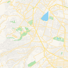 Fototapeta na wymiar Empty vector map of Naucalpan, Mexico