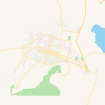 Empty vector map of Iguala, Guerrero, Mexico