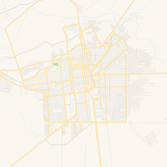 Empty vector map of Navojoa, Sonora, Mexico
