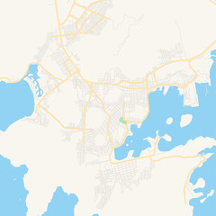Empty vector map of Guaymas, Sonora, Mexico