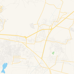 Fototapeta premium Empty vector map of Tepexpan, Mexico