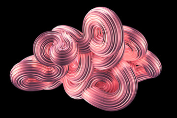 Beautiful metallic pink background. 3d illustration, 3d rendering.