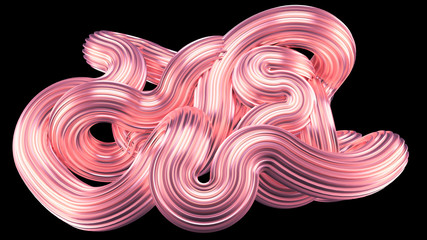 Beautiful metallic pink background. 3d illustration, 3d rendering.