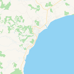 Empty vector map of Puerto Armuelles, Chiriquí, Panama