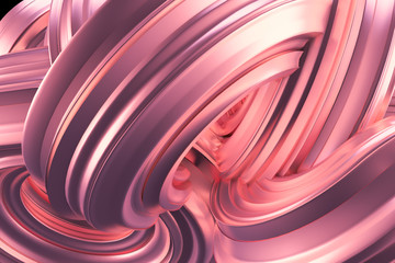Beautiful metallic pink background. 3d illustration, 3d rendering.