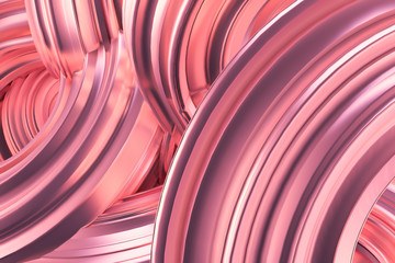 Beautiful metallic pink background. 3d illustration, 3d rendering.