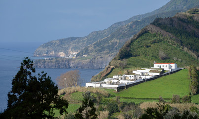 Fototapeta na wymiar A beautiful landscape from the Sao Miguel island of Azores in Portugal 
