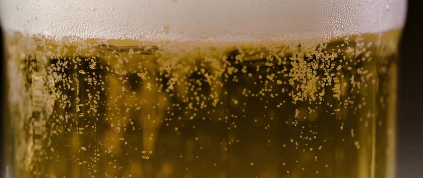 pour beer into glass