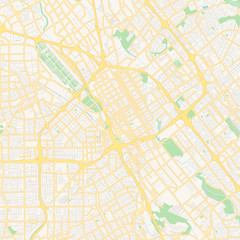Empty vector map of San Jose, California, USA