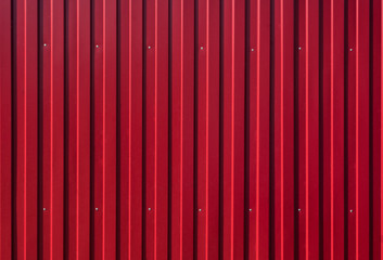 Element of the fence or facade of the building. Horisontal sheet. Red color.