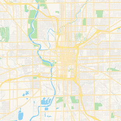 Empty vector map of Indianapolis, Indiana, USA