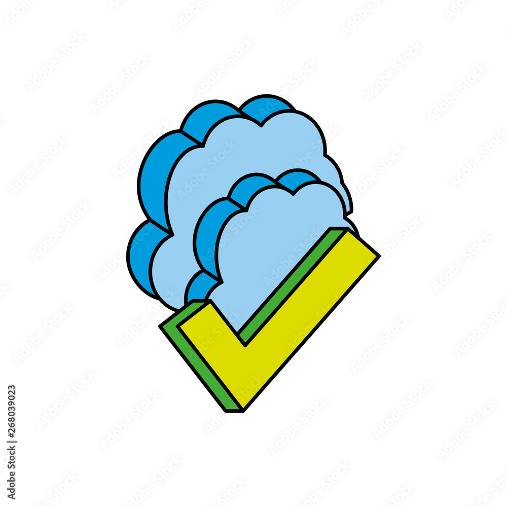 Poster cloud computing server icon