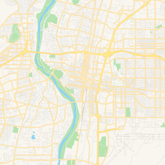 Naklejka premium Empty vector map of Albuquerque, New Mexico, USA