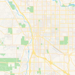 Empty vector map of Tucson, Arizona, USA