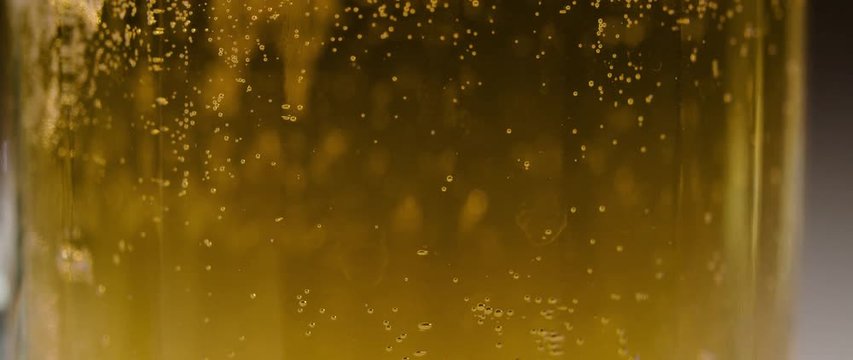pour beer into glass