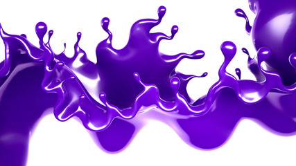 Splash of paint. 3d illustration, 3d rendering.