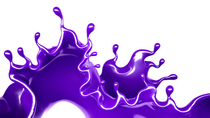 Splash of paint. 3d illustration, 3d rendering.