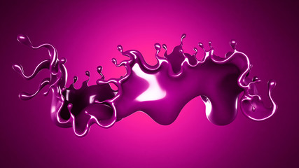 Splash of paint. 3d illustration, 3d rendering.