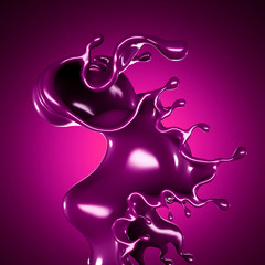 Splash of paint. 3d illustration, 3d rendering.