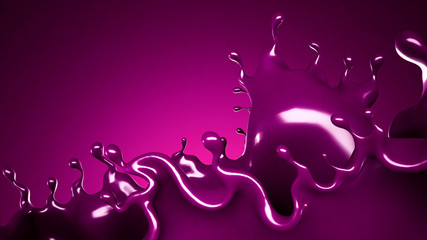 Splash of paint. 3d illustration, 3d rendering.