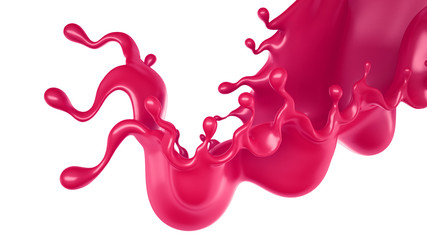 Splash of paint. 3d illustration, 3d rendering.