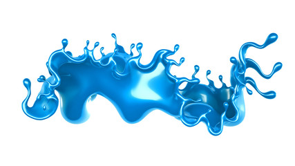 Splash of paint. 3d illustration, 3d rendering.