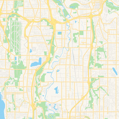 Empty vector map of Raleigh, North Carolina, USA