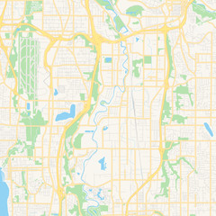 Obraz premium Empty vector map of Raleigh, North Carolina, USA