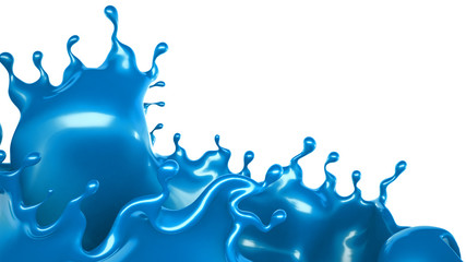 Splash of paint. 3d illustration, 3d rendering.