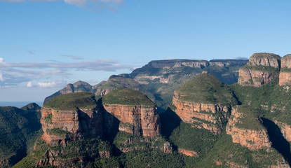 The three rondavels rock formation at the Blyde River Canyon, on The Panorama Route, Mpumalanga, South Africa. 