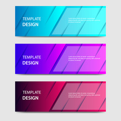 Obraz na płótnie Canvas Vibrant gradient and futuristic background template for headline and header banner. Suitable for social media, web, blog, website