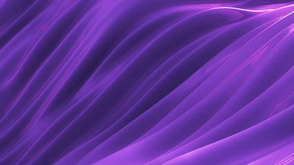 Luxurious purple background with flying fabric. 3d illustration, 3d rendering.
