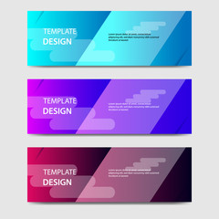 Vibrant gradient and futuristic background template for headline and header banner. Suitable for social media, web, blog, website