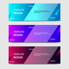 Fototapeta premium Vibrant gradient and futuristic background template for headline and header banner. Suitable for social media, web, blog, website