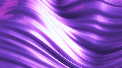 Obraz premium Luxurious purple background with flying fabric. 3d illustration, 3d rendering.