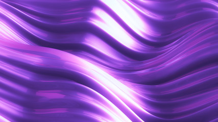 Luxurious purple background with flying fabric. 3d illustration, 3d rendering.