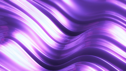 Luxurious purple background with flying fabric. 3d illustration, 3d rendering.