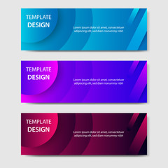 Vibrant gradient and futuristic background template for headline and header banner. Suitable for social media, web, blog, website