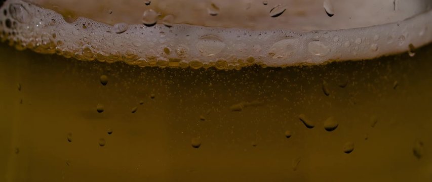 pour beer into glass