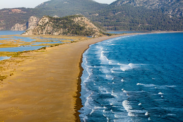 Iztuzu Beach, aerial, Dalyan, Mugla, Turkey