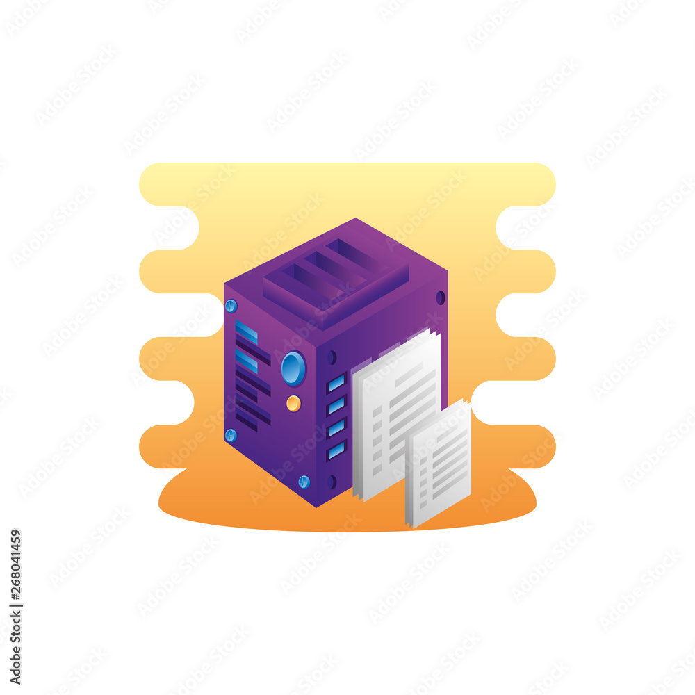 Poster server data center with documents files