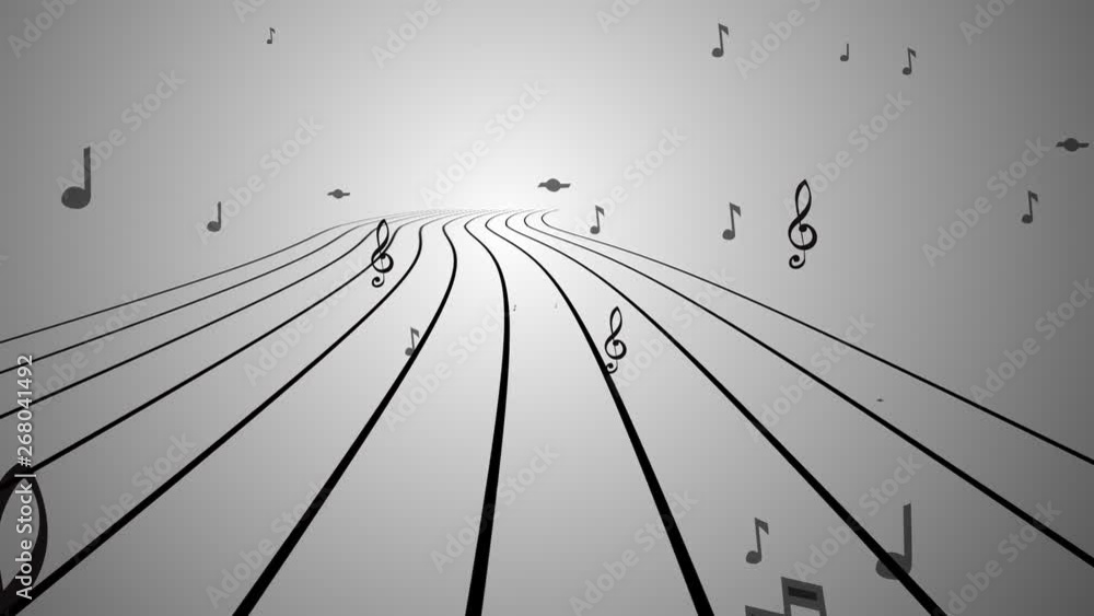 Poster twitching musical notes loopable background