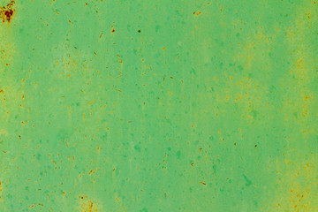 copyspace background texture green paint on iron with rust