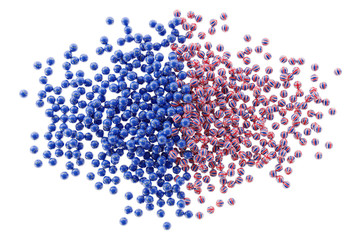 Political contrast between Europe and Great Britain, original 3d rendering, Brexit concept