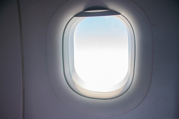 view of the window on the plane