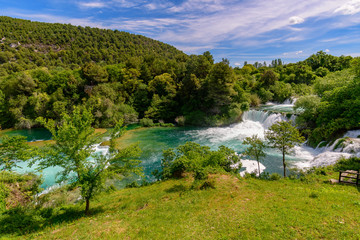 Naklejka na ściany i meble Wodospady Krka, Chorwacja
