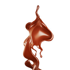 Chocolate splash. 3d illustration, 3d rendering.