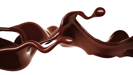 Chocolate splash. 3d illustration, 3d rendering.
