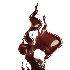 Chocolate splash. 3d illustration, 3d rendering.