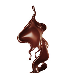 Chocolate splash. 3d illustration, 3d rendering.